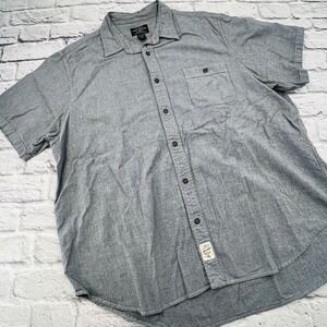 Polo Jeans Co Ralph Lauren Mens XXL Blue Micro Check Short Sleeve Button Shirt